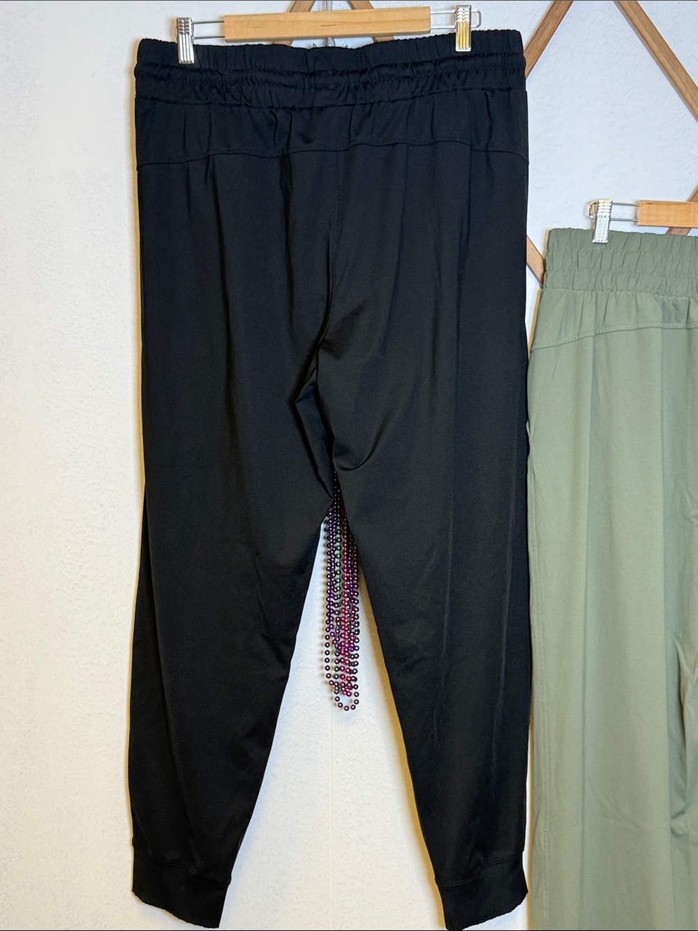Women's Relaxed Jogger Pants - Black & Olive - Picture 2 of 7